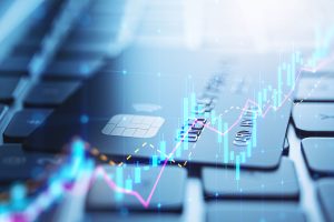 credit card on keyboard